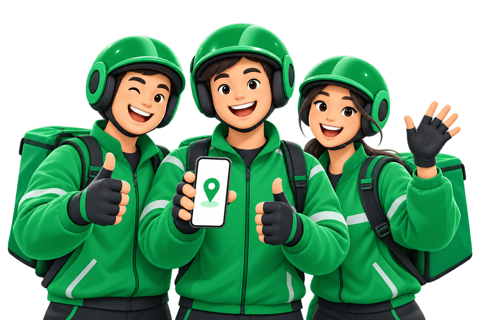 Ba thành viên cộng đồng shipper SmGo